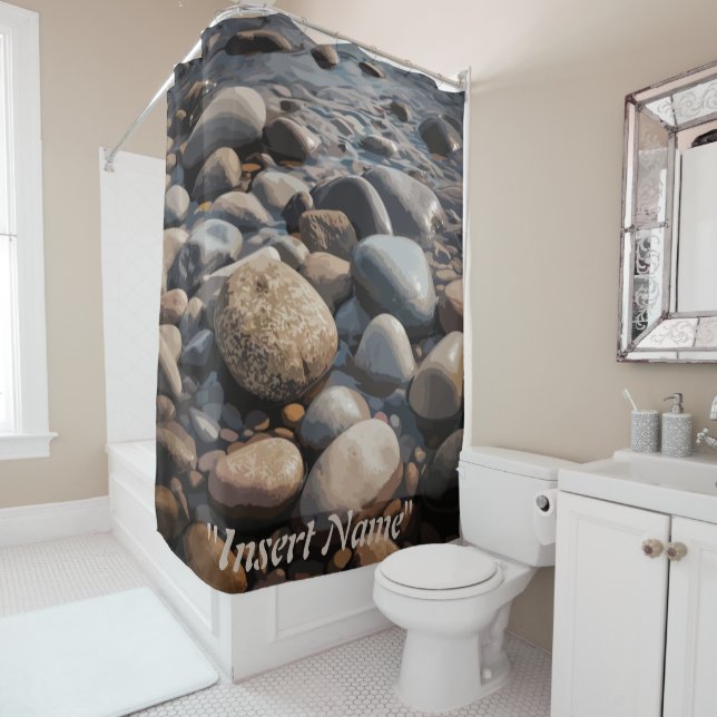 Serenity Stones Shower Curtain (In Situ)