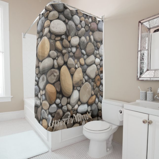 Serenity Stones Shower Curtain (In Situ)