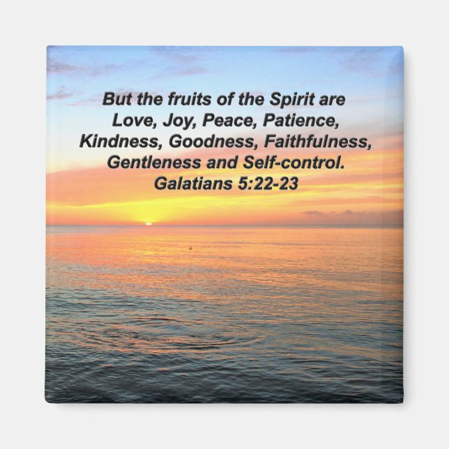 SERENITY SUNRISE GALATIANS 5 FRUIT OF THE SPIRIT MAGNET (Front)