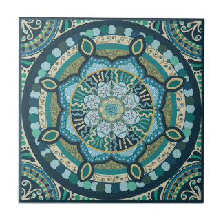 Serenity Tile -Blues and Greens