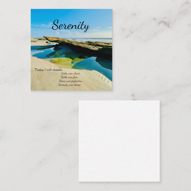 Serenity verse seaside notecards (Front/Back)