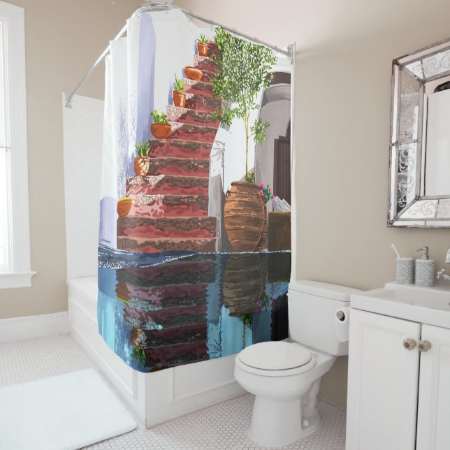 Serenity Weekend Shower Curtain (In Situ)