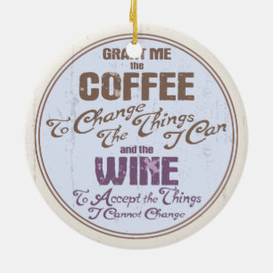 Serenity Wine III Ceramic Tree Decoration