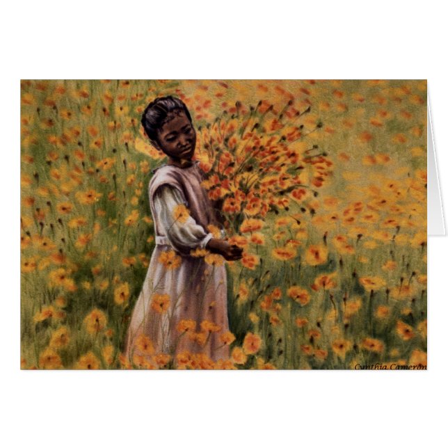 Serenity - young girl in field of flowers (Front Horizontal)