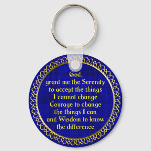 SerenityPrayer Gold Key Ring