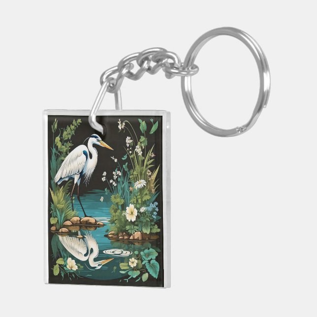 " serenity's stance " key ring (Back Right)