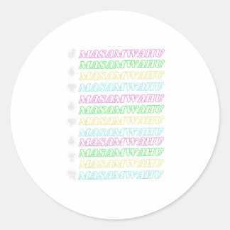 Serepein Masamwahu Classic Round Sticker