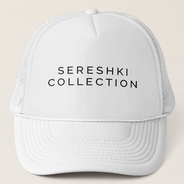 SERESHKI COLLECTION Logo White Trucker Hat (Front)