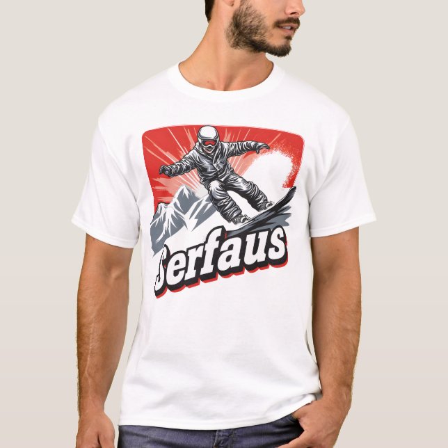 Serfaus Slopes Enthusiast Tee - Embrace the Alpine (Front)
