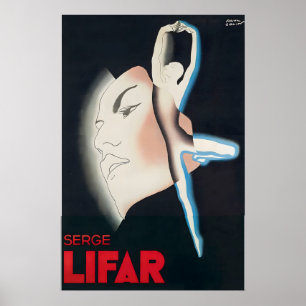 Serge Lifar Ballet Dancer Vintage Advertising Poster