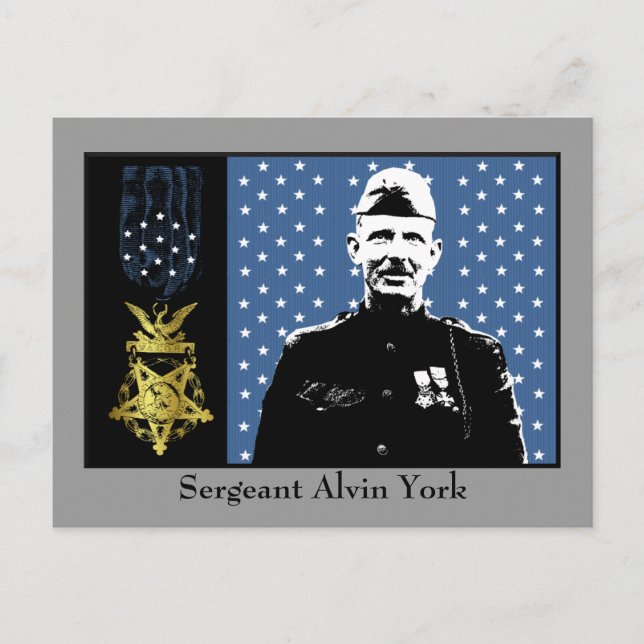 Sergeant Alvin York - Medal of Honour Winner Postcard (Front)