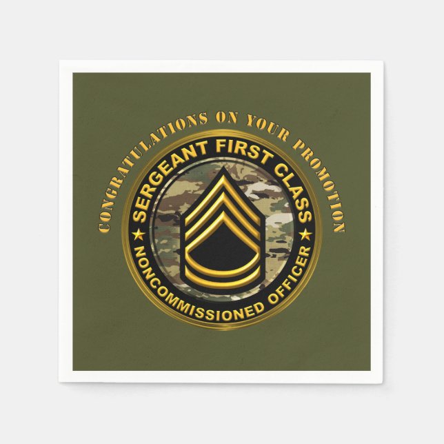 Sergeant First Class Promotion  SFC Napkin (Front)