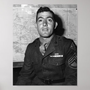 Sergeant John Basilone - World War Two - 1943 Poster