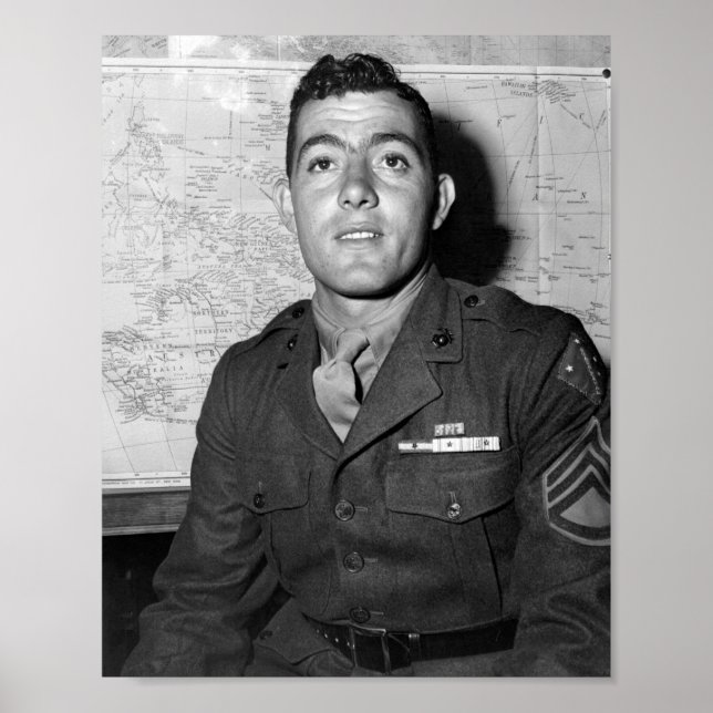 Sergeant John Basilone - World War Two - 1943 Poster (Front)