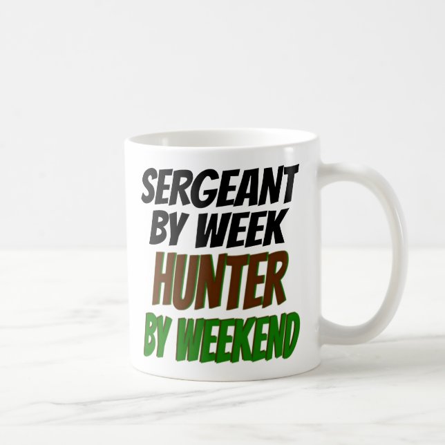 Sergeant Loves Hunting Coffee Mug (Right)