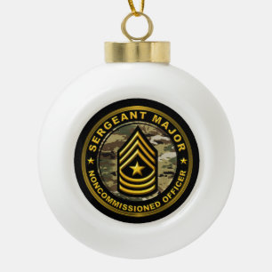 Sergeant Major Christmas Ceramic Ball Christmas Ornament