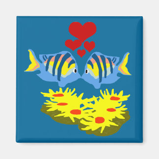 Sergeant Major fish kissing magnet