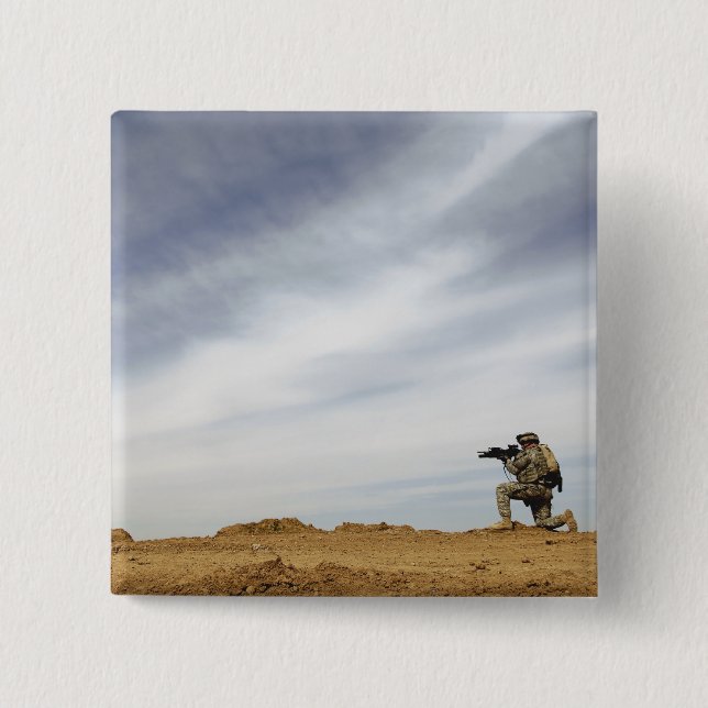 Sergeant provides security 15 cm square badge (Front)