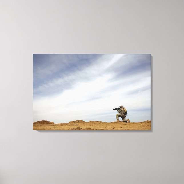 Sergeant provides security canvas print (Front)