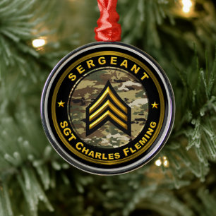 Sergeant SGT Metal Tree Decoration