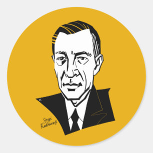 Sergei Rachmaninoff Classic Round Sticker