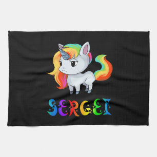 Sergei Unicorn Tea Towel