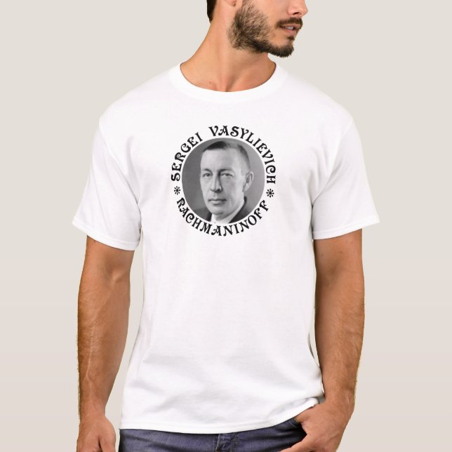 Sergei Vasilyevich Rachmaninoff - Black - CZZ T-Shirt (Front)