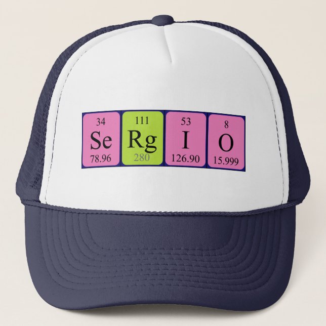 Sergio periodic table name hat (Front)