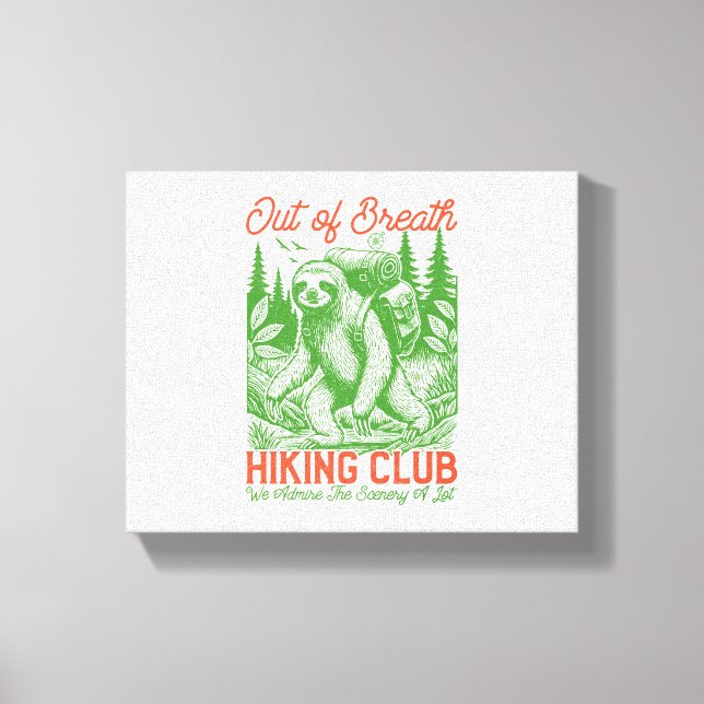 Serial Chiller Sloth Hanging from Branch Canvas Print (Front)