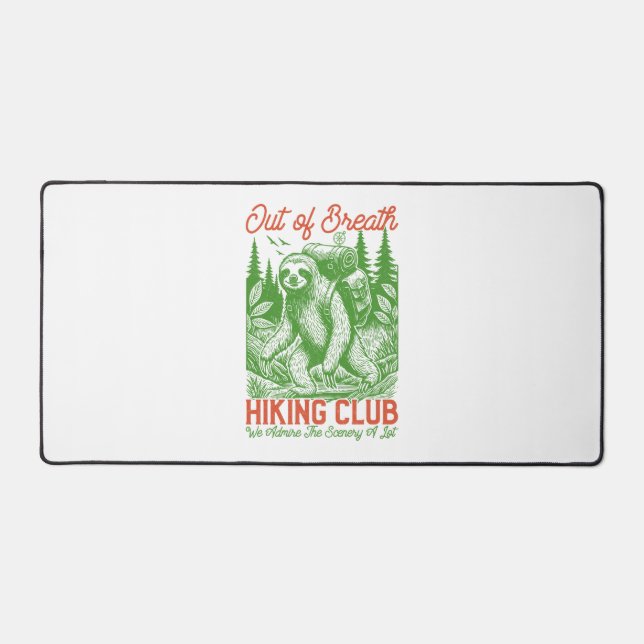 Serial Chiller Sloth Hanging from Branch Desk Mat (Front)