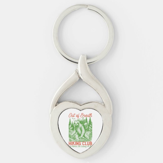 Serial Chiller Sloth Hanging from Branch Key Ring (Front)