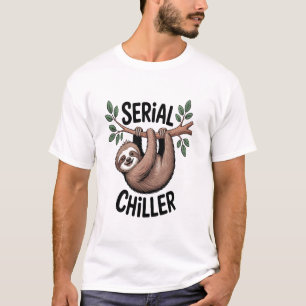 Serial Chiller Sloth Hanging from Branch T-Shirt