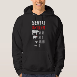 Serial Griller Christmas X-Mas Pajama Grill Chef B Hoodie