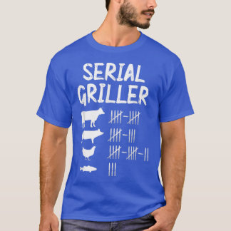 Serial Griller Cow Pig Chicken And Fish Pitmaster T-Shirt