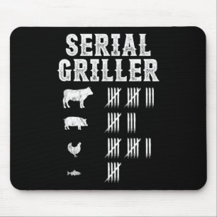 Serial Griller Funny Grilling Grill Bbq Master Fun Mouse Pad