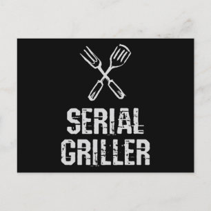 Serial griller Grill BBQ master Grill cutlery Postcard