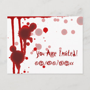 Serial Killer Halloween Party Invitation Postcard