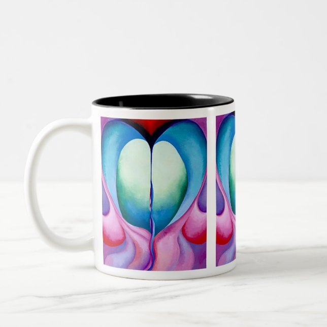 Series 1, No. 8, Georgia O'Keeffe,  Two-Tone Coffee Mug (Left)