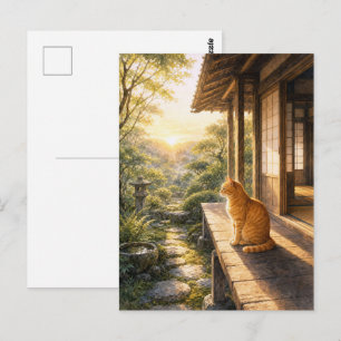 series_3_1|Sunrise Farmhouse Tabby Cat JP Art Postcard