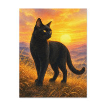 series_4_3|Sunset Hills Black Cat Japanese Art