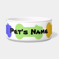 Series Chewed Bones Personalised Dog Bowl 2
