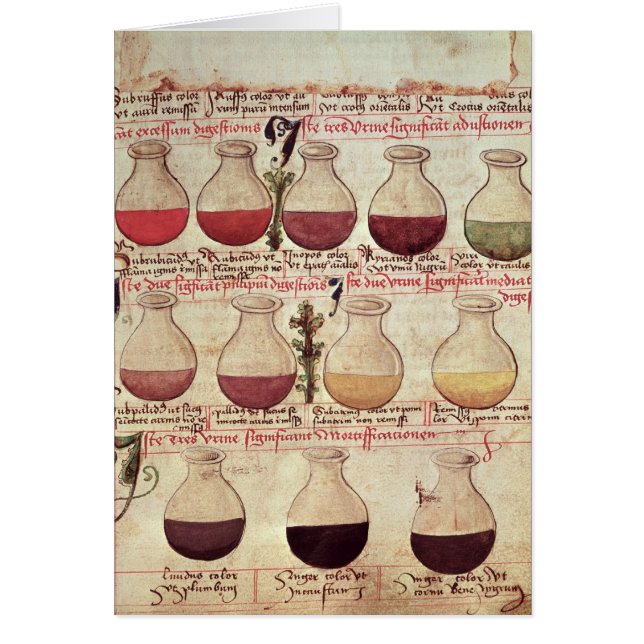 Series of flagons for urine analysis (Front)