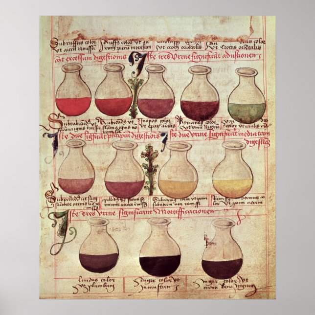 Series of flagons for urine analysis poster (Front)