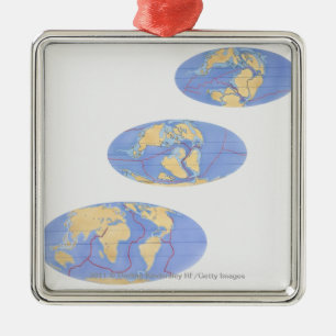 Series of Illustrations of Earth Metal Tree Decoration
