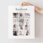 Serif 1st Year Collage Poster<br><div class="desc">Celebrate your baby's Birthday with this printable photo poster,  where you can display 12 months of your favourite photos. It can also be a lovely keepsake to look back on,  to see what they loved when they were age one!</div>