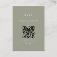Serif Elegant Modern Wedding QR Code RSVP 