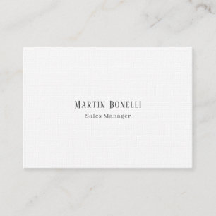 Serif Font Classical Simple Professional Linen Business Card