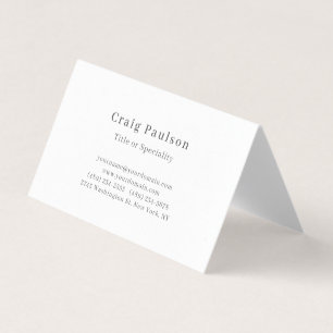 Serif Font Simple Professional Plain Premium Pearl Business Card