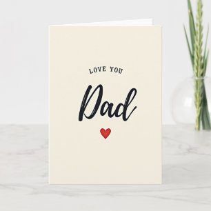 Serif Love Dad Fathers Day Card