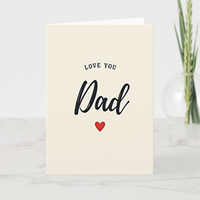Serif Love Dad Fathers Day Card (Front)